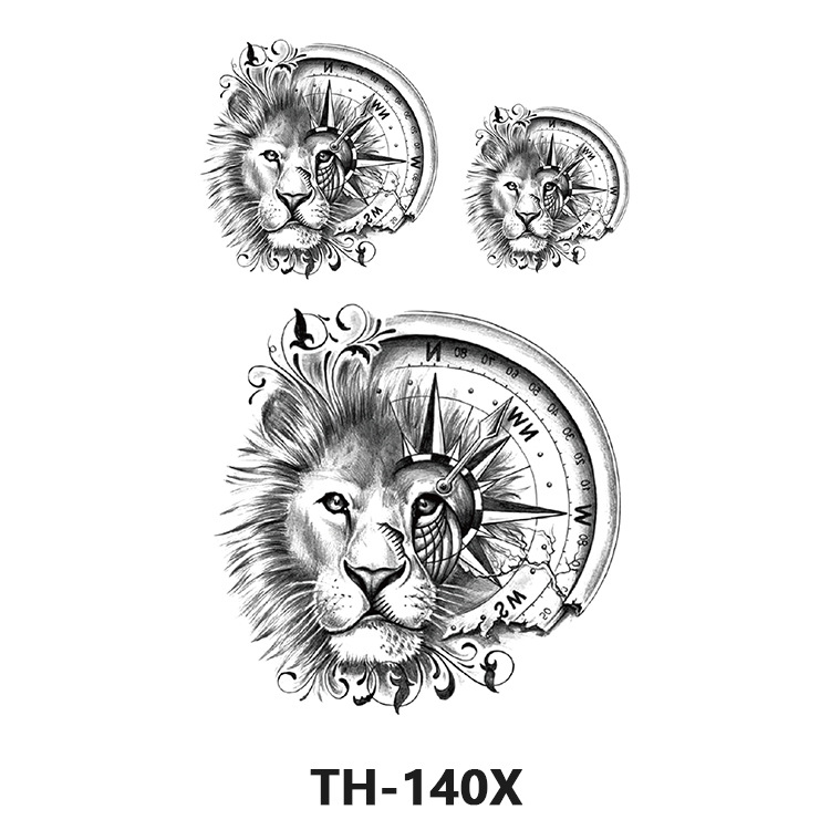 Picture of Cross-Border Manufacturer Wholesale Cartoon Color Tattoo Stickers Unicorn Black and White Animal Tiger Waterproof and Sweatproof Tattoo Stickers