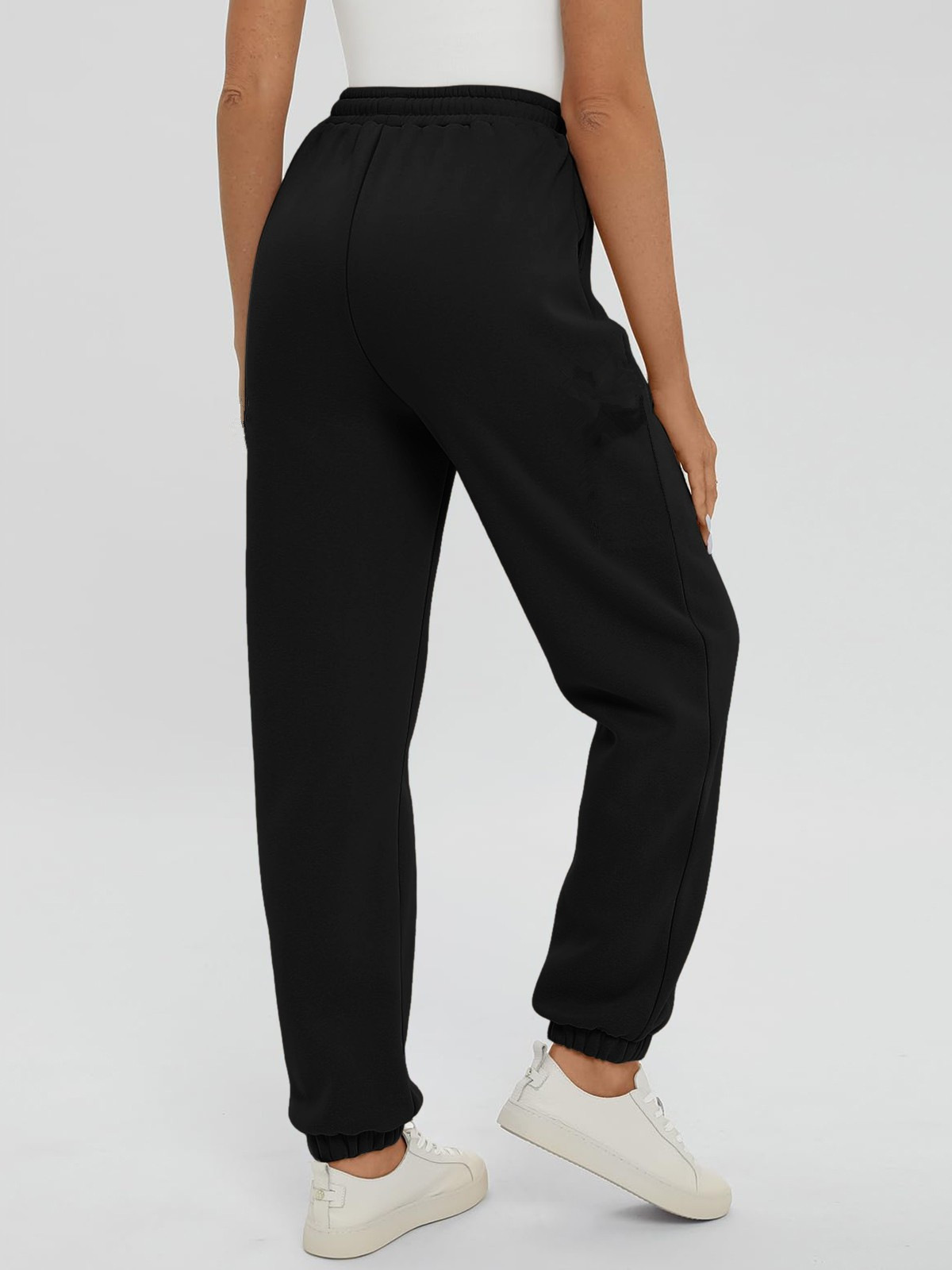 Picture of 2024 Amazon wish Cross-border European and American Foreign Trade Women's Wear Autumn and Winter New Loose Casual High Waist fleece-lined Sweat Pants