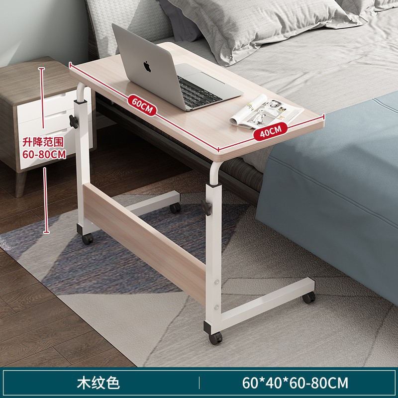 Picture of Folding Table Standing Office Small Table with Rollers Movable Lifting Simple Bedside Laptop Desk