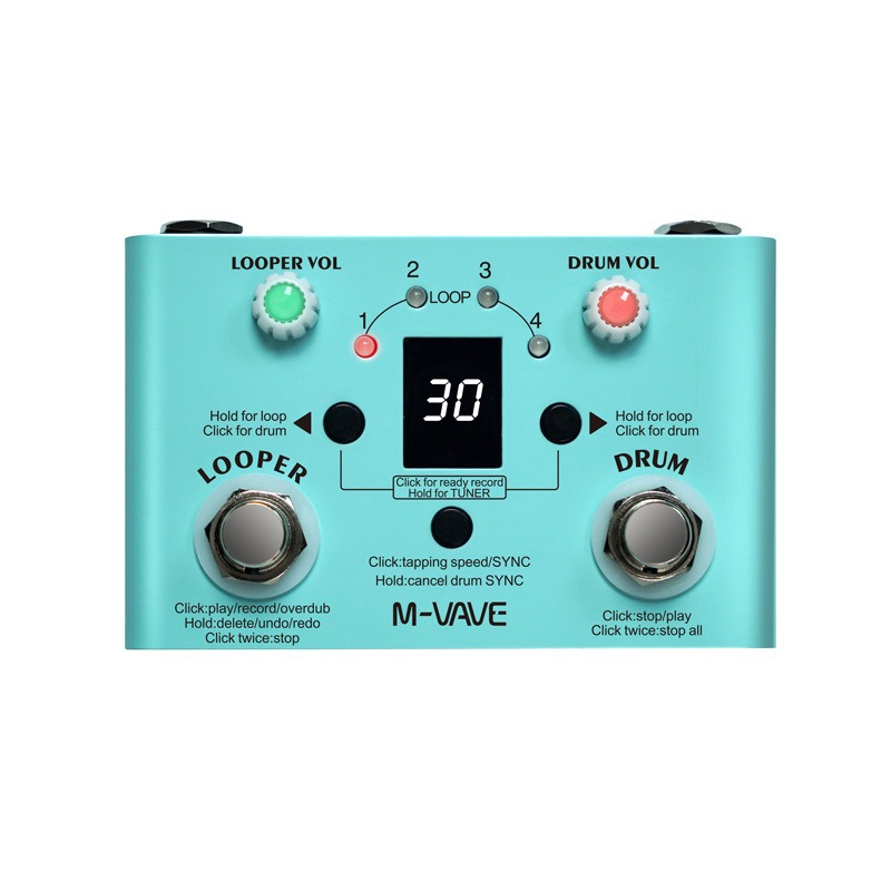 Foreign trade M-VAVE LOST TEMPO phrase loop single block effector/recording LOOPER drum machine