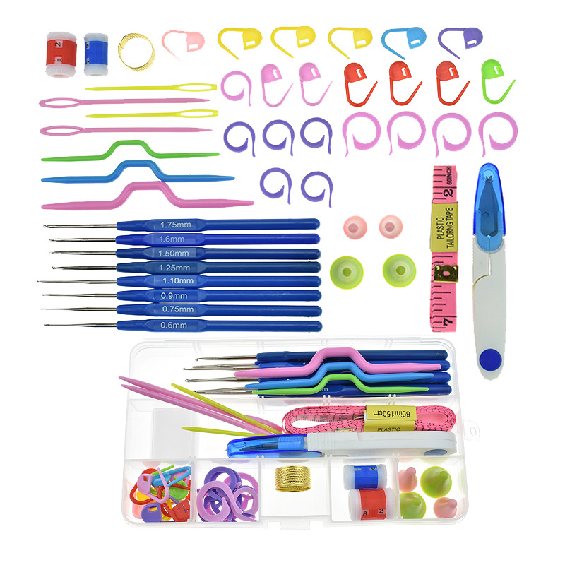 Picture of Hot Sale 53 Piece Set Crochet suit Hand-made DIY Knitting Tools Hook Needle Full Set Sweater Needle Knitting Soft Handle Crochet
