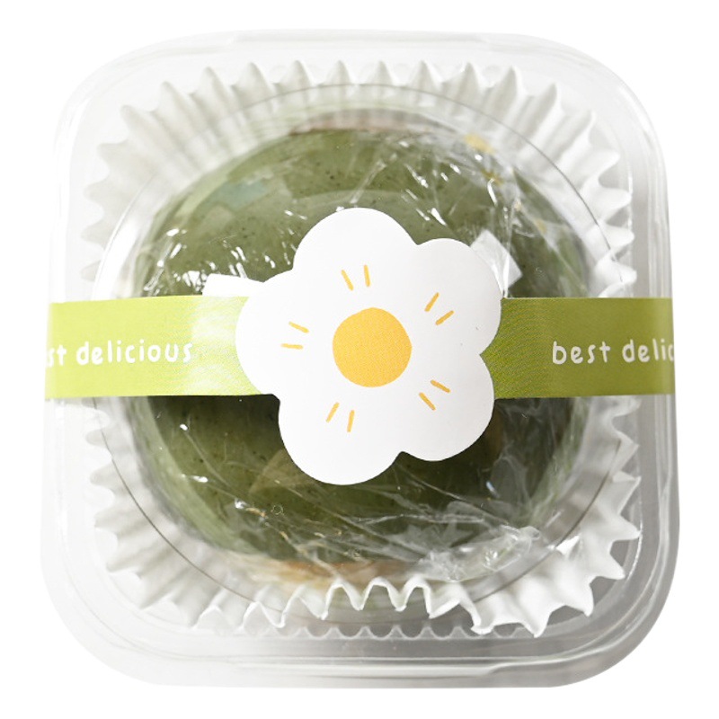 Internet Red Shake Tone Ai Cao Green Tuan Box Snow Mei Niang Egg Yolk Crisp Paper Holder Qingming Fruit Baking Transparent Blister Box Inner Holder