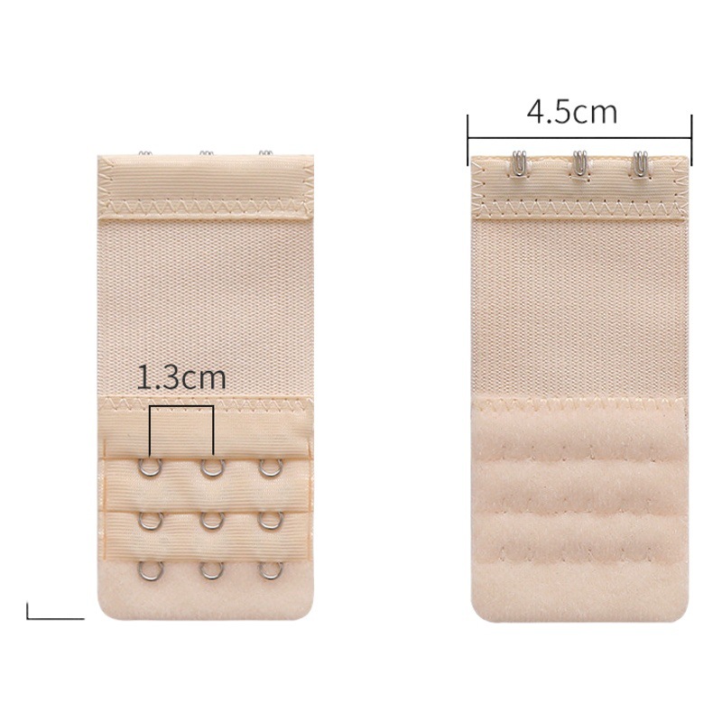 Stainless steel small three-row three-button 4.5cm bra elastic back extension buckle small 3-row 3-button elastic extension buckle