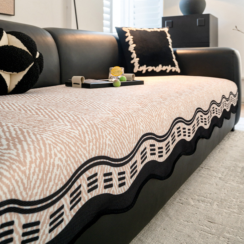 Summer Ice Silk Special-Shaped Sofa Cushion 2025 New Asymmetrical Leather Sofa Mat Cushion Non-Slip Straight Sofa Cushion
