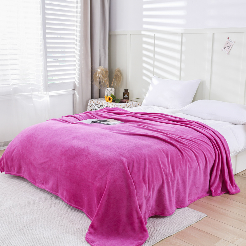 Picture of Small blanket winter coral blanket flannel single double bed sheet thickened female student dormitory quilt nap blanket