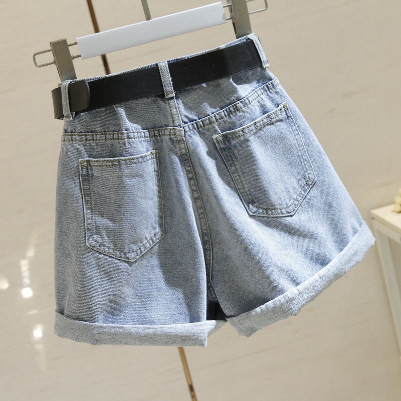 Picture of Women's Denim shorts summer new 2020 fashion versatile slimming Korean style wide leg curling A- line hot pants ins fashion