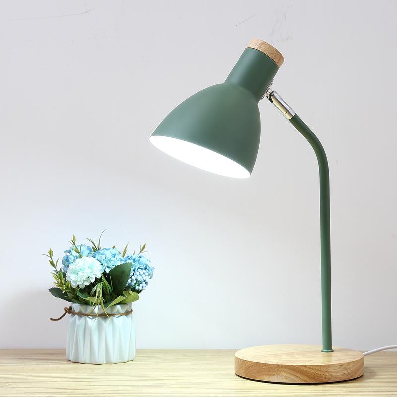 Picture of Night Desk Lamp for College Students Night Reading Lamp Simple Modern Nordic Creative Dormitory Bedroom Plug-in Bedside Lamp