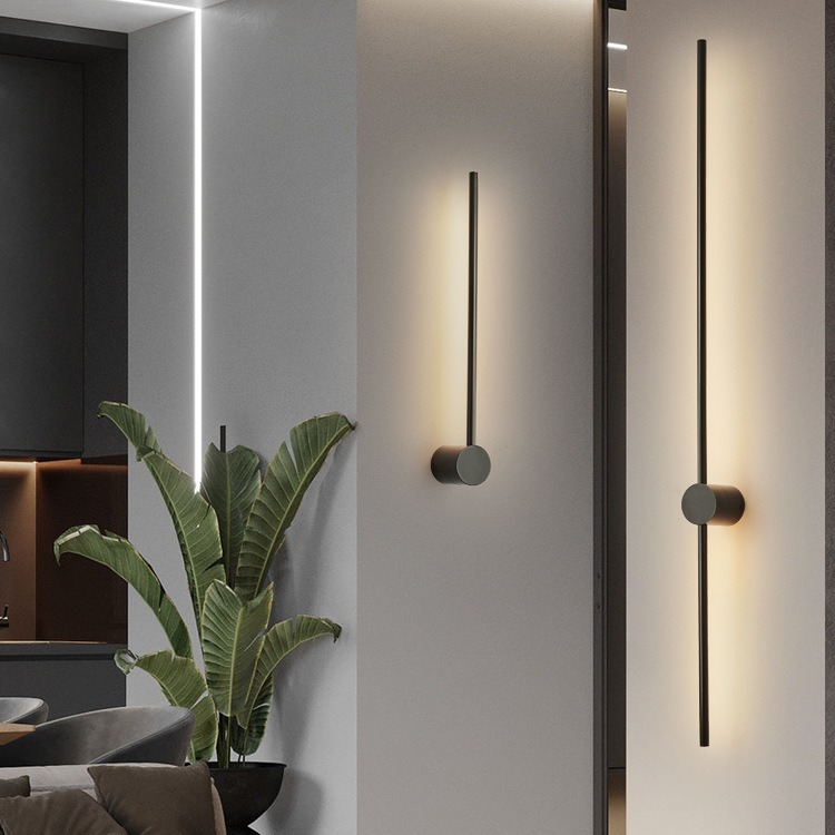 Picture of Rotatable Minimalist Long Light Luxury Wall Lamp Simple Modern Living Room Backwall Lamp Nordic Creative Bedroom Bedside Lamp