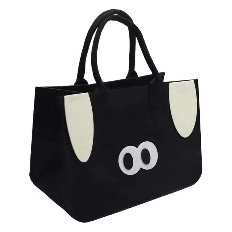Spot Supply Cartoon Felt Handbag Shoulder Bag Large Capacity Commuter Handbag Gift Bag Handbag