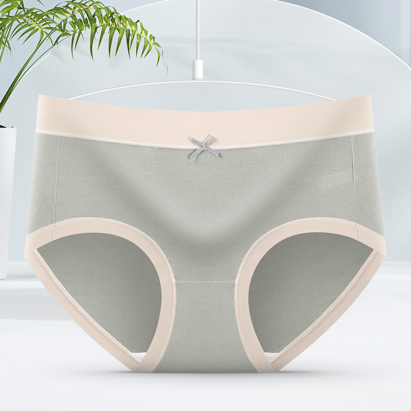 Picture of Underwear Women's Modal Anti-bacterial File Soft Skin-friendly Breathable Comfortable Macaron Color Contrast Mid-waist Briefs