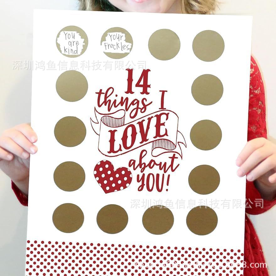 Shenzhen in stock Valentine's Scratch Off Advent 14 things Valentine's Day Scratch