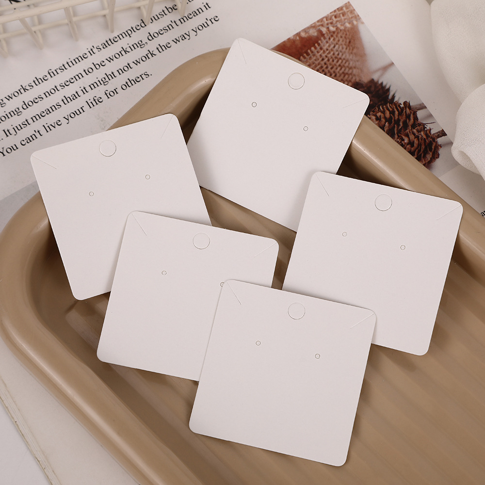 Factory in stock wholesale 5.5*5.5cm blank earrings hanging cardboard printing jewelry card jewelry packaging card