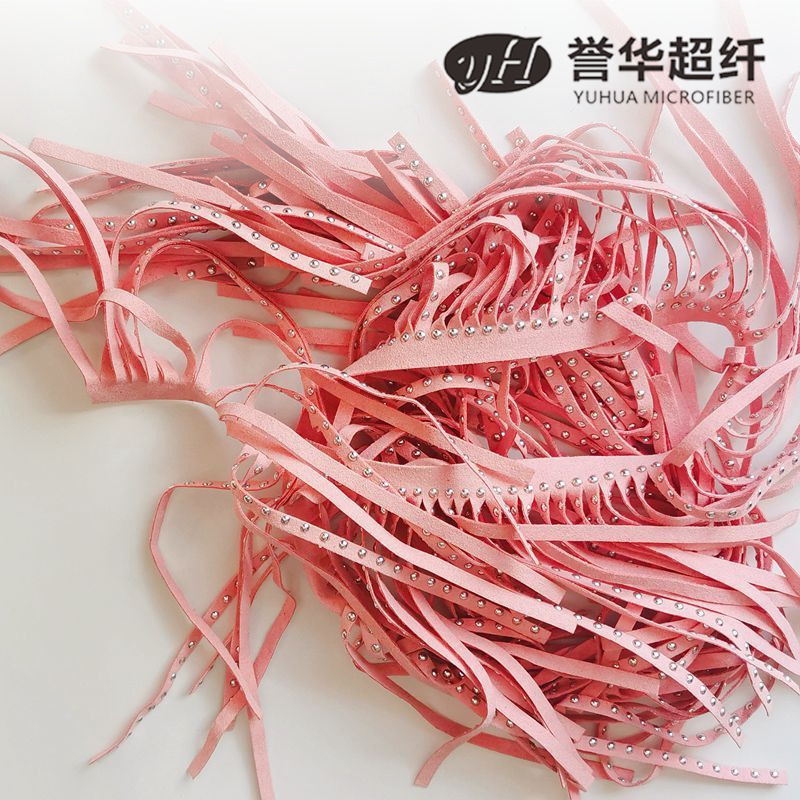 Picture of Clothing, bags, shoes, Microfiber leather, cut tassels, product effect display, support customization and hot drilling processing
