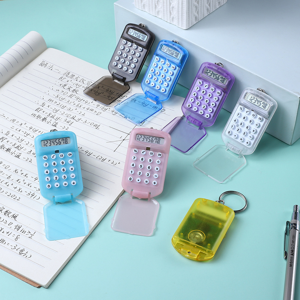 Keychain calculator mini calculator flip computer student calculator manufacturers for sale