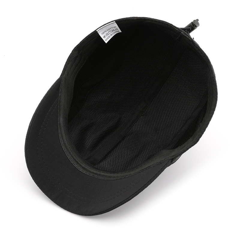 Picture of Japanese Male Personalized Short Eave Solid Color Light Plate Quick-drying Cap Outdoor Travel Sun Hat Baseball Cap