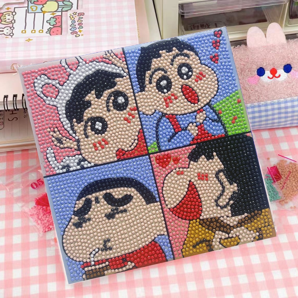 Picture of Original God New Diamond painting children student diy handmade diamond material package with frame Cartoon Cartoon educational toys