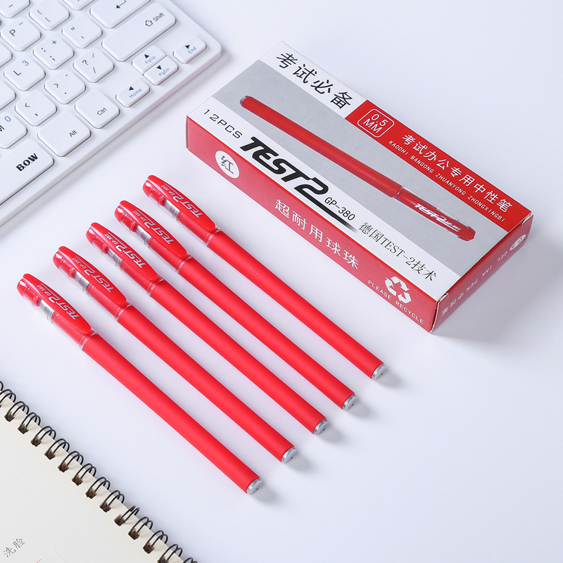 Picture of Gp380 Gel Pen Black Frosted Signature Pen Business Stationery Student Exam Wholesale Carbon Pen 0.5mm Needle Tube
