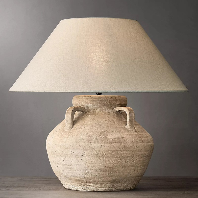 Nordic style table lamp ceramic bedroom bedside modern closing living room designer model room decoration B & B lamps