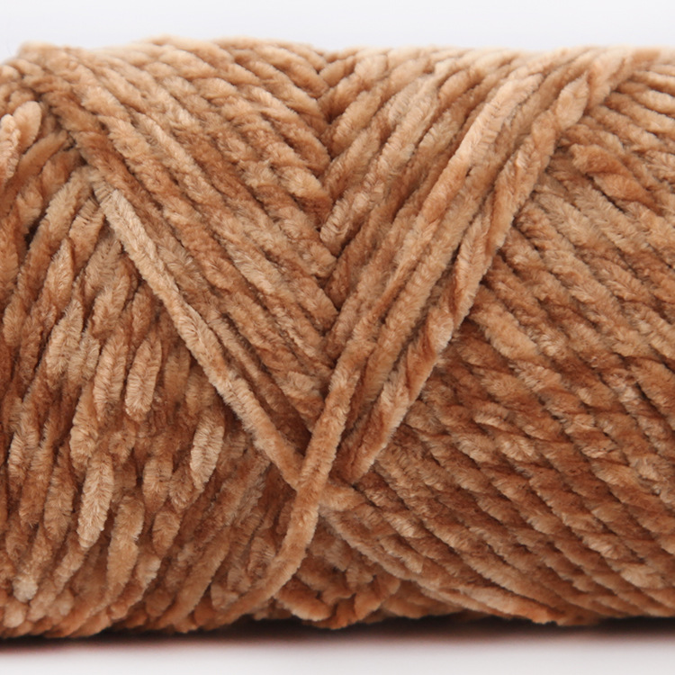 Picture of 3 Strands of Chenille Velvet Yarn for Crocheting Shoes, Thick Yarn for Autumn and Winter DIY Handmade Knitting, Scarf Yarn, Pure Handmade Knitting