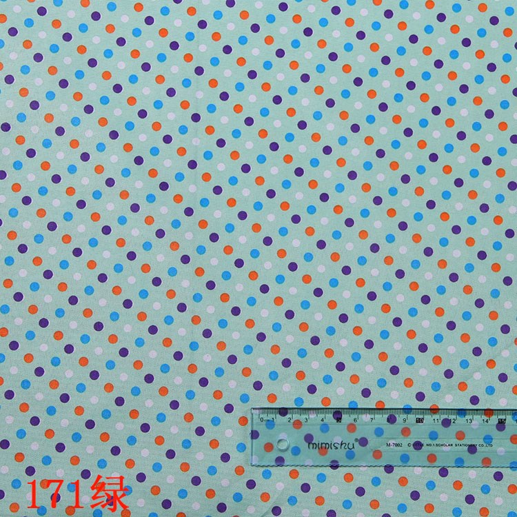 Picture of Manufacturer's Ready-Made Peach Skin Polyester Fabric New Printed Polka Dot Series Color Polka Dot Fabric Wholesale