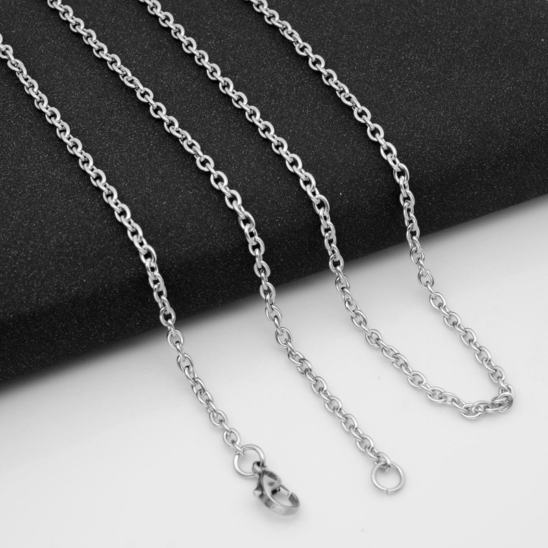 Picture of Cross-Border Jewelry Stainless Steel Men's Necklace Titanium Steel with Chain European and American O-Shaped Chain Cross Chain Accessories Women's Pendant Chain