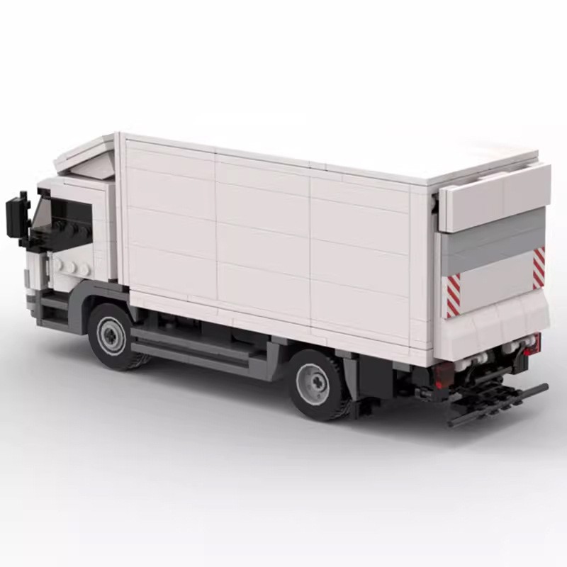 MOC-134268 Compatible Lego Mercedes Benz White Truck Puzzle Assembled Blocks Van Set