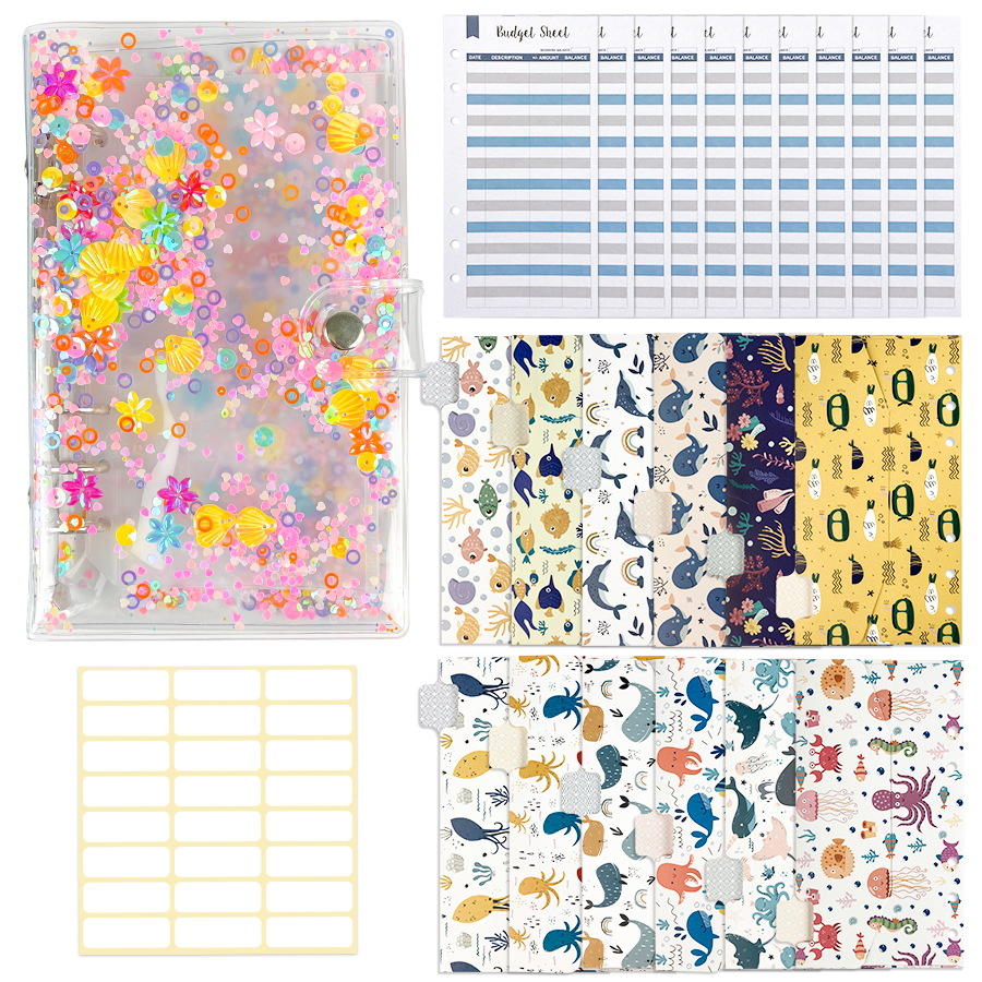 Picture of Cross-border budget envelope suit creative ocean pattern bookkeeping expenditure cash western pp envelope card wholesale.