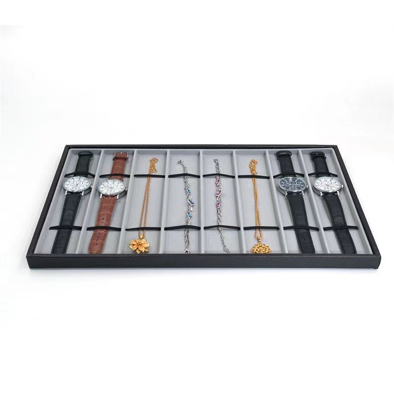 Picture of Large-Capacity 8-Slot Watch Display Stand Prop, Watch Strap Display Tray, Large-Capacity Watch and Jewelry Storage Tray