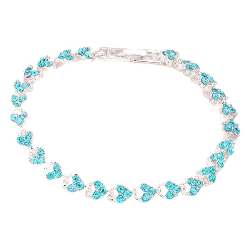 European and American Export New Style Exquisite Luxury Roman Crystal Bracelet Simple Diamond-Encrusted Diamond Bracelet Export Hot Style