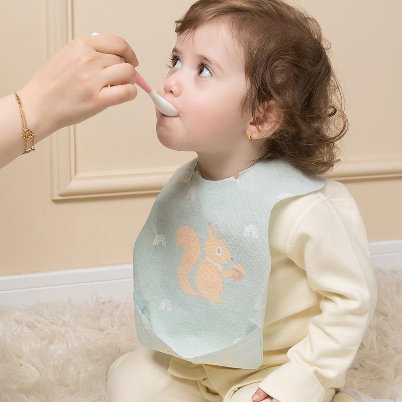 Picture of Children's Disposable Bib Baby Dinner Overalls Children's Feeding Bag Wash-free Waterproof Bib Slippery Towel Wholesale