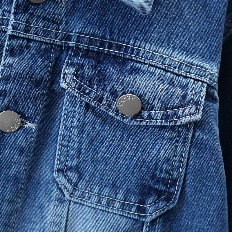 Picture of Boys Blue Denim Jacket All-match Western Style Top Simple Style Casual Fashion Jacket Trendy Cool Autumn New