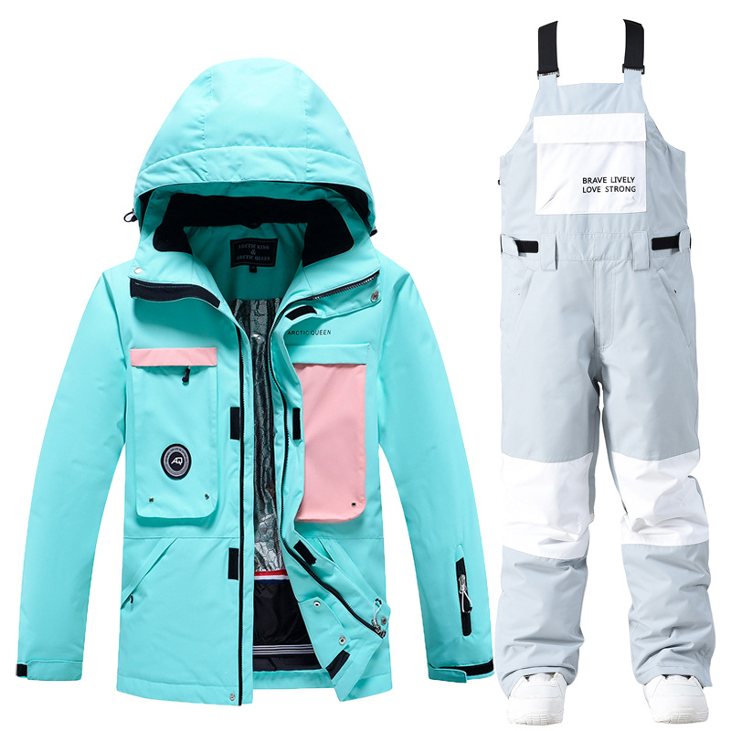 Picture of Women's Ski Suit Men's Winter Outdoor Windproof Waterproof Warm Thickened New Arrival Snowboard Double Ski Suit