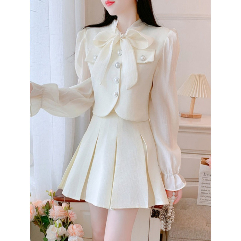 2025 Spring and Autumn New French Socialite Style Two-Piece Suit Skirt Small Fragrant Butterfly