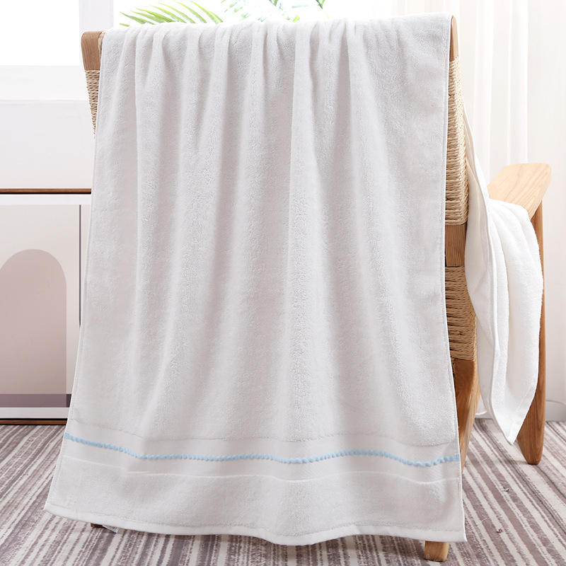 Picture of Bamboo fiber bath towel 140 * 70cm thickened 500g lint-free better than pure cotton soft absorbent baby gift