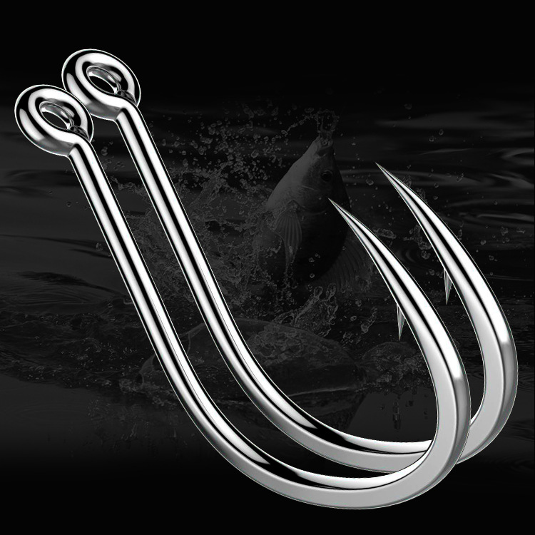 Picture of Tube pay Ishni barbed fishhook with ring with ring circle sea pole sea fishing string hook large bulk fishhook wholesale