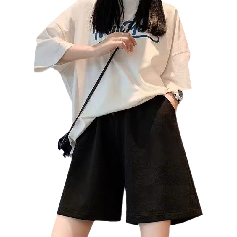 Shorts Women's Summer Large Size Thin Slimming Loose High Waist Straight Pants Casual Wide Leg Pants Sports Pants