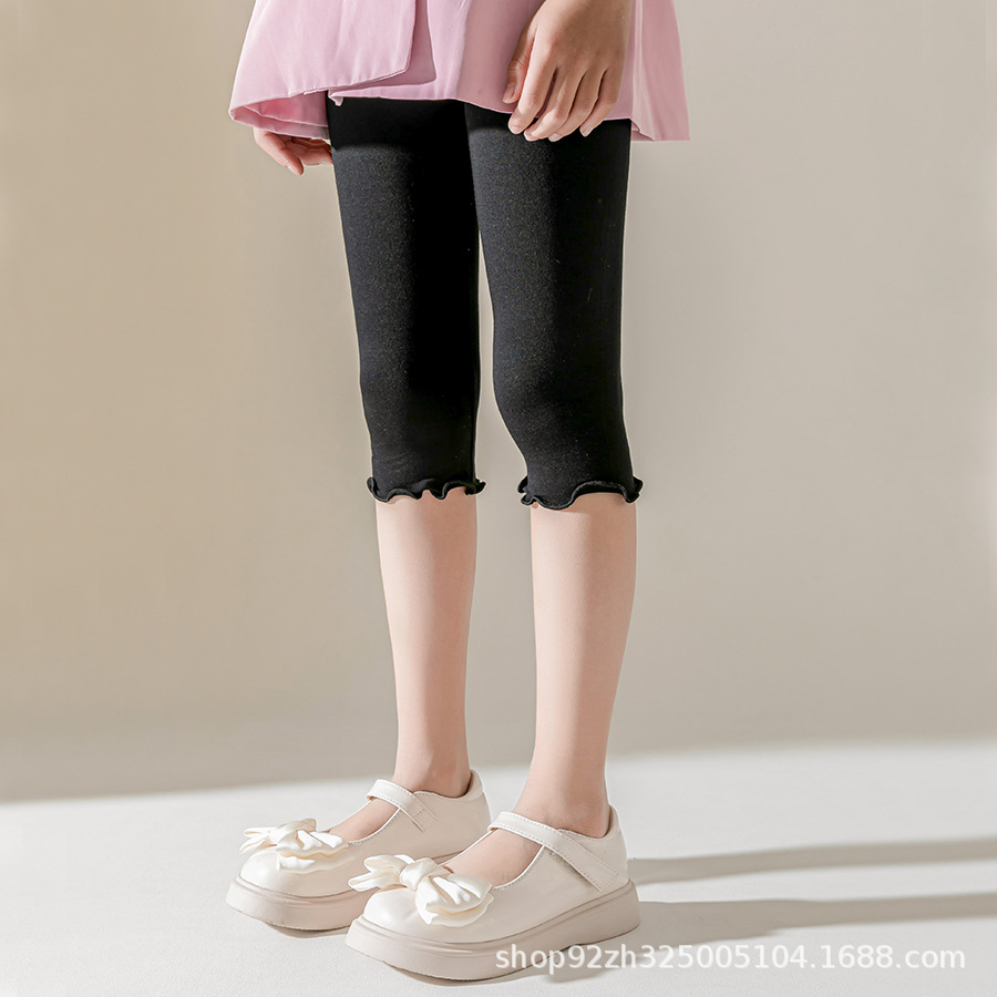Picture of Foreign Trade Wholesale Girls' Leggings Summer Thin Modal 7-Point Pantyhose Kidsren's Ultra-Thin
