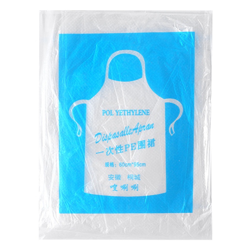Disposable apron independent packaging transparent plastic waterproof oil-proof hot pot barbecue takeaway lobster catering special