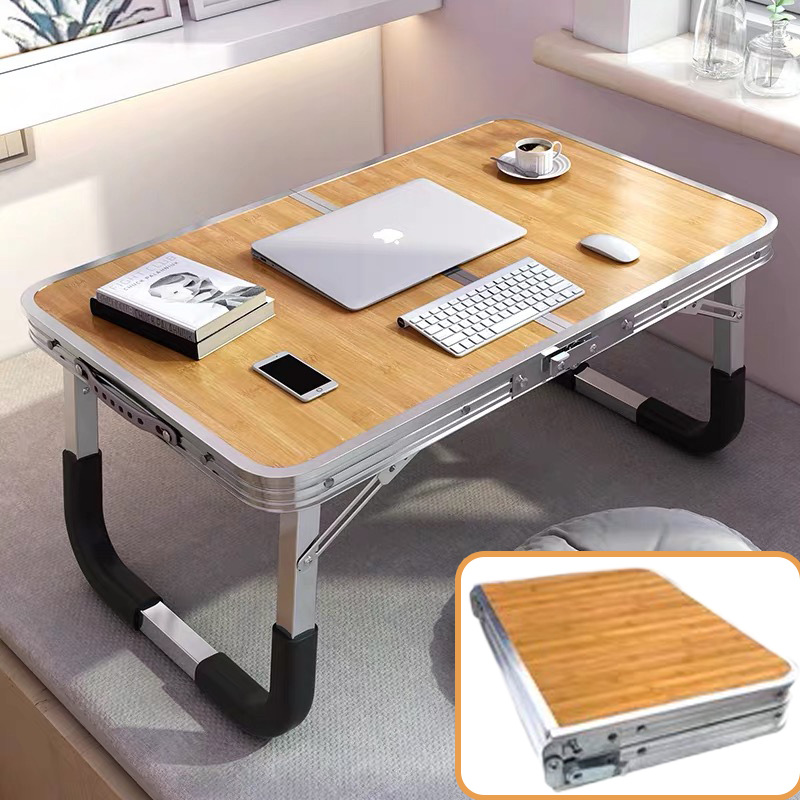 Aluminum Alloy Car Folding Table Bed Desk Student Dormitory Study Computer Desk Simple Bay Window Portable Dining Table
