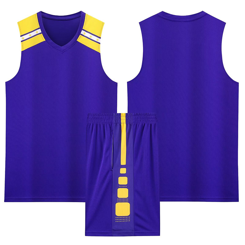 Picture of Children's Basketball Uniform Set Men's Basketball Team Uniform Jersey Basketball Training Camp School Sports Meeting Children's Basketball Team Uniform Number Printing