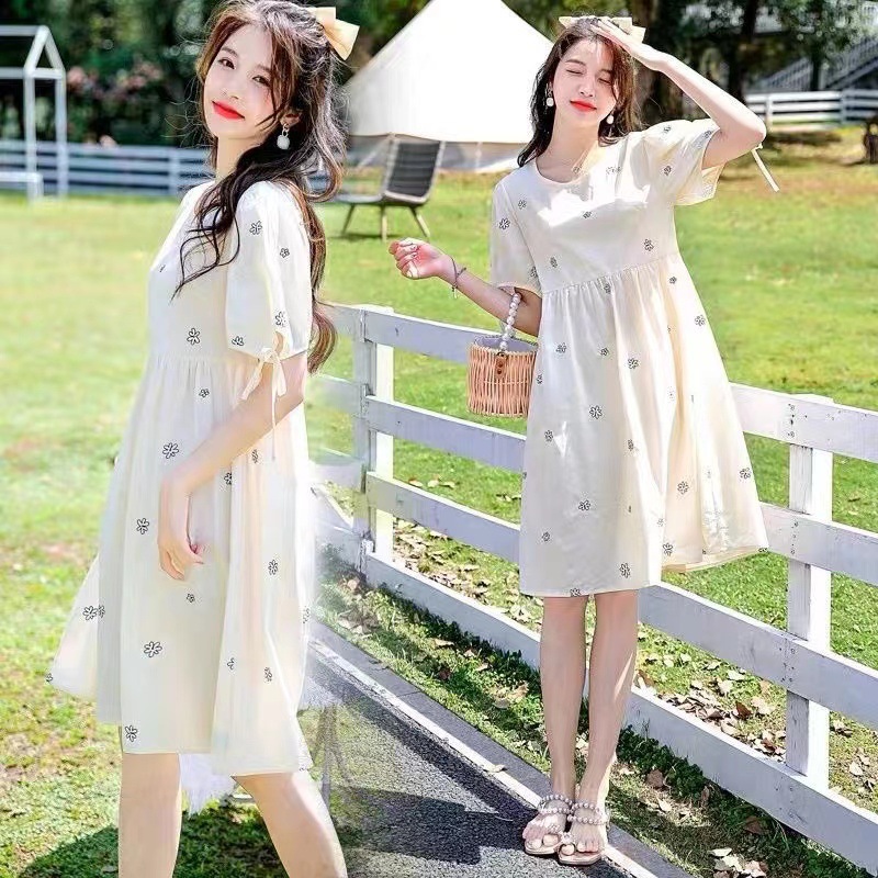 Picture of Pregnant Women's Summer Dress Printed dress Internet Popular 2022 suit Summer Thin Summer Skirt Top-grade Maternity Dress