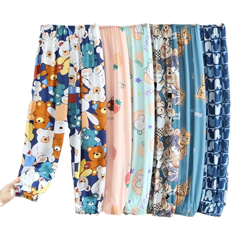 Children's Anti-Mosquito Pants Summer Cotton Silk Thin Baby Cotton Silk Pants Casual Children's Pants Wholesale Summer Clothing Children's Clothes