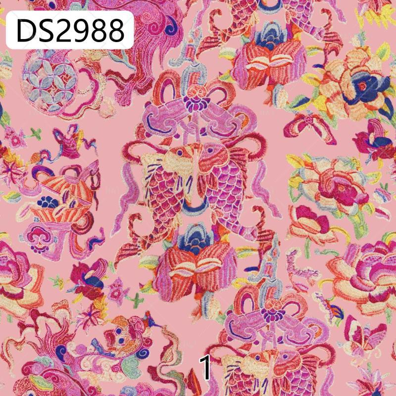 Chinese Style Festive New Year Style 40-Count Cotton Digital Printed Fabric Pure Cotton Children's Clothing Fabric Bag Anti-Mosquito Pants Printed Fabric