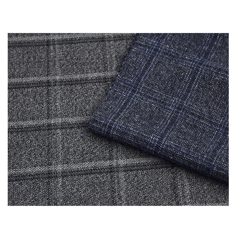 Polyester viscose spandex stretch yarn-dyed fabric suit casual clothing autumn and winter fashion shirt fabric