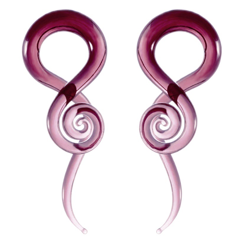 Europe and the United States cross-border glass ear expansion snail spiral ear expander body piercing jewelry Amazon cross-border piercing in stock