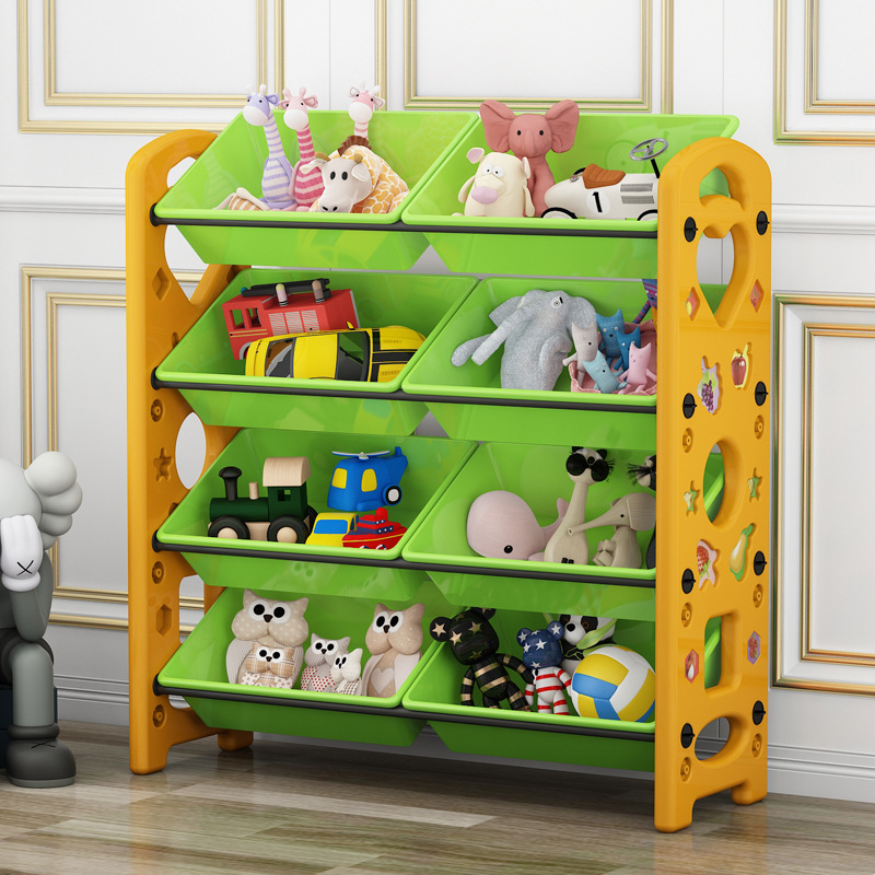 Picture of Children's Toy Storage Rack Household Kindergarten Baby Storage Rack Floor Multi-Layer Finishing Rack Storage Cabinet Plastic Basket