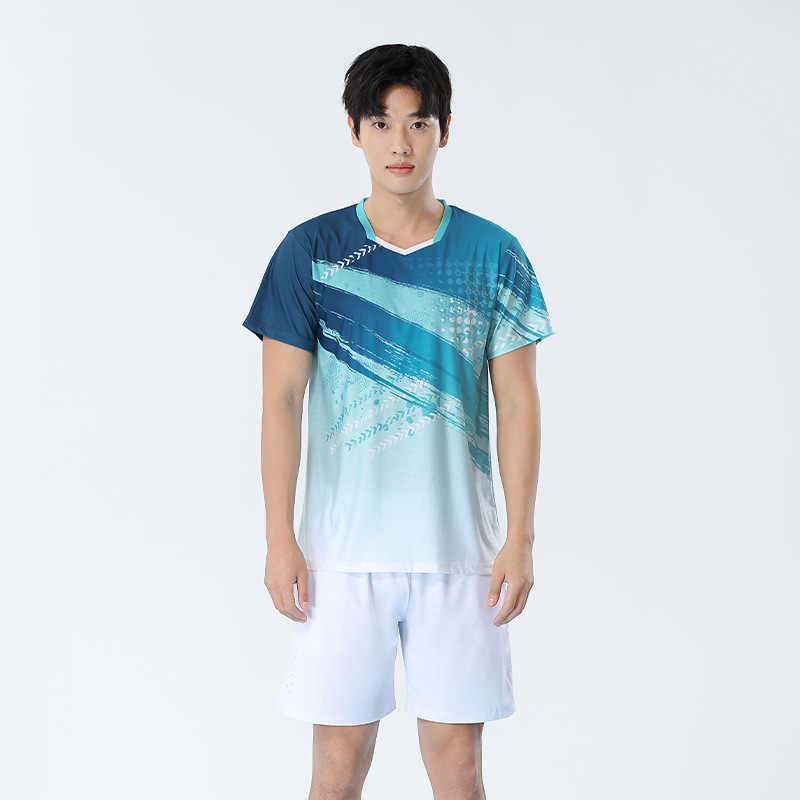 Picture of 2025 New Badminton Suit Women's Suit Quick-Drying Korean Version Men's Volleyball Table Tennis Game Training Team Suit Printing