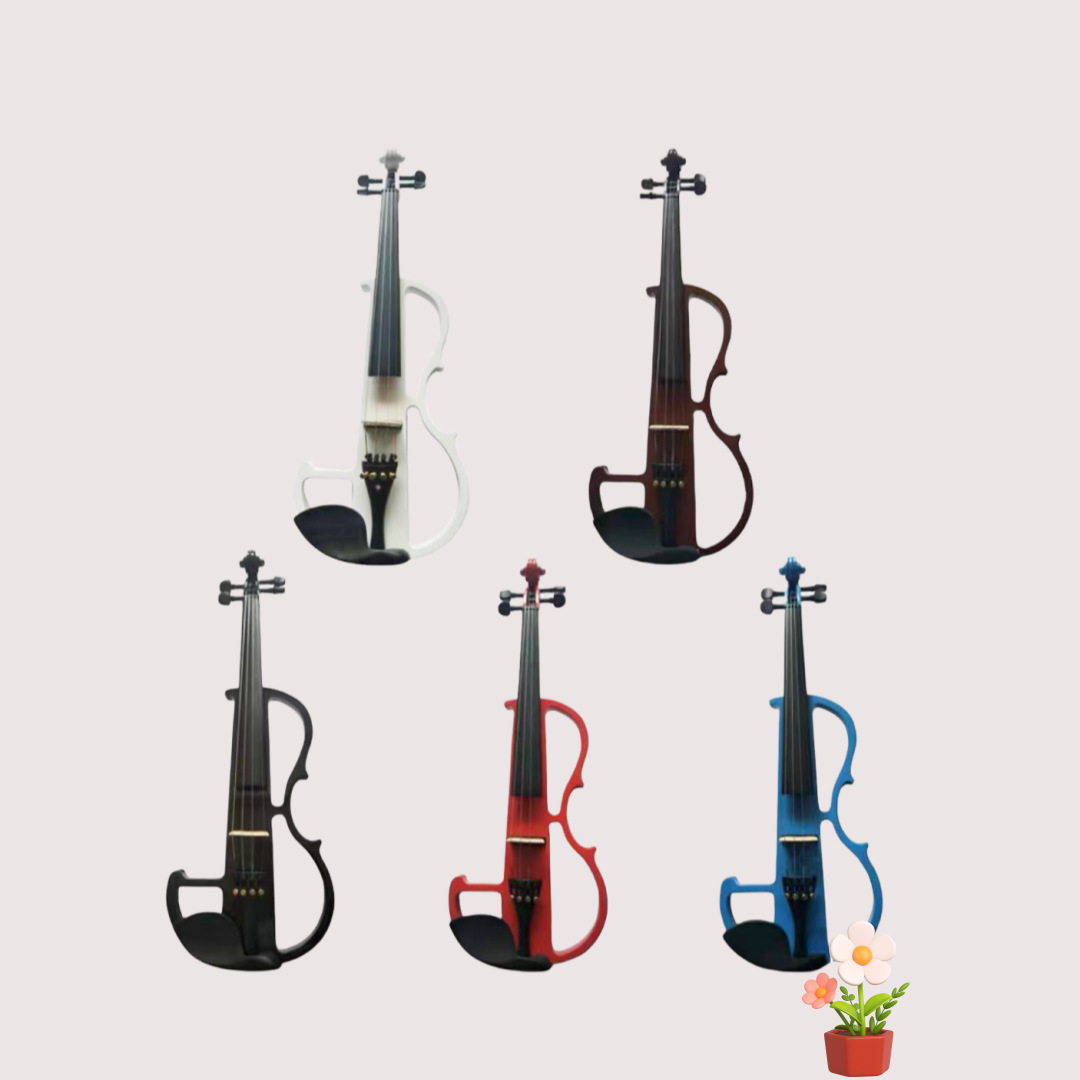 White black color electronic violin beginner playing electroacoustic Violin musical instrument