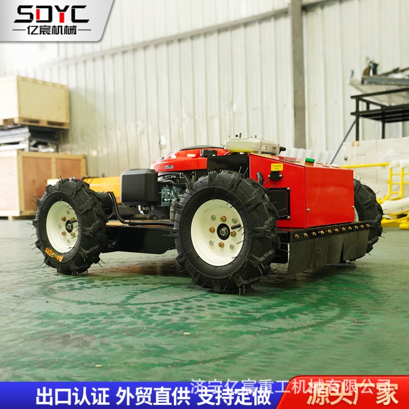 Cross-Border Remote Control Lawn Mower Wetland Orchard Wasteland Embankment Weeder Crawler Wheeled Remote Control Lawn Mower