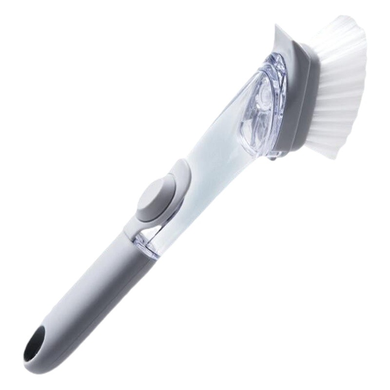 Cross-border kitchen long handle hydraulic washing pot brush automatic liquid adding brush pot artifact cleaning brush non-stick oil brush dishwashing brush